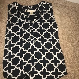 Black and white dress shirt